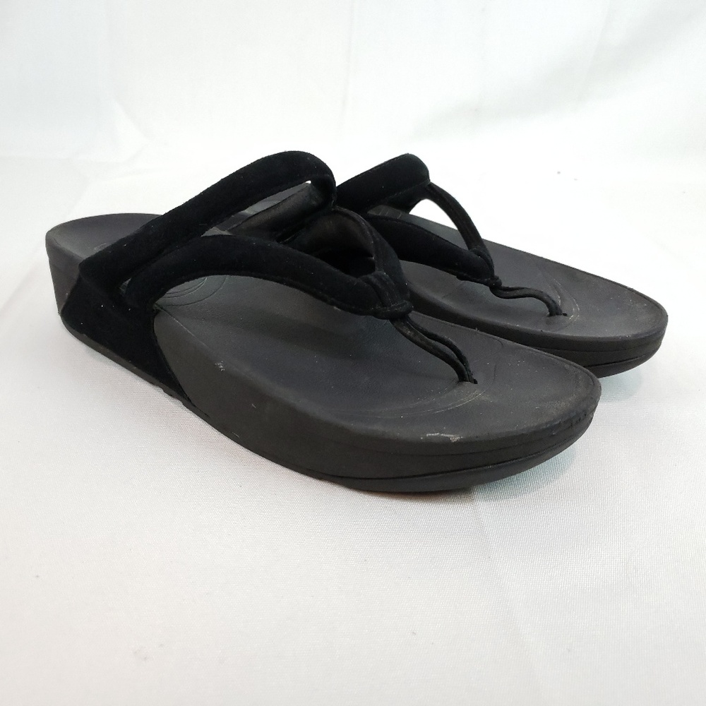 FitFlop Womens Sandals Black Flip Flop Shoe 8